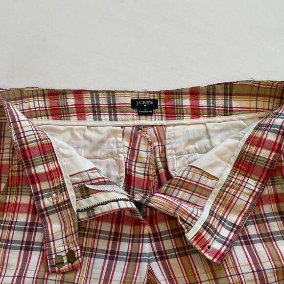 J. Crew Y2K Favorite Fit, Mid Rise Red Tan Plaid Capri Pant/Clam Diggers, Size 2 - Picture 4 of 10